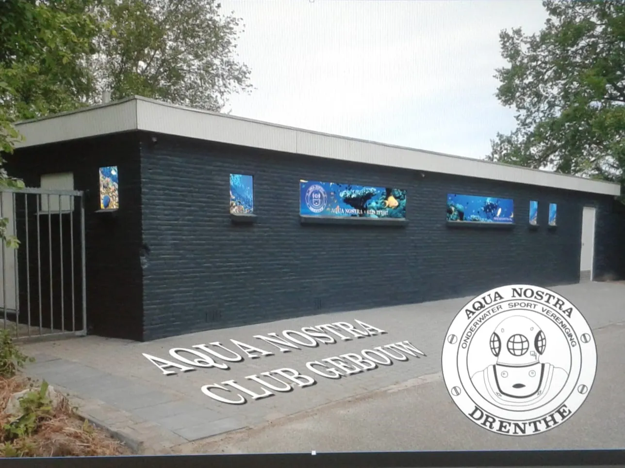 Het clubgebouw van Aqua Nostra aan de Sportlaan in Hoogeveen